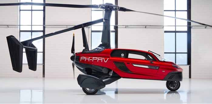 flying car PH-PAV in red