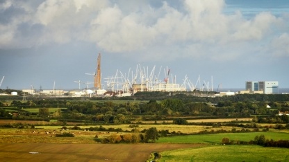 Hinkley Point C photographed from the surrounding countryside